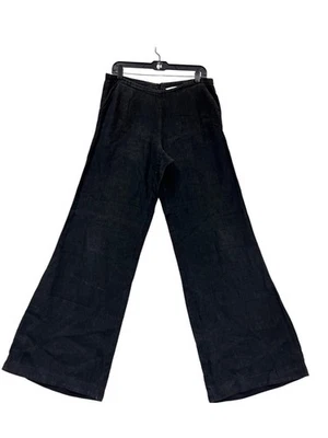 Cabi Black Wide-Leg Linen Pants Size 12 #926A - Image 1 of 4