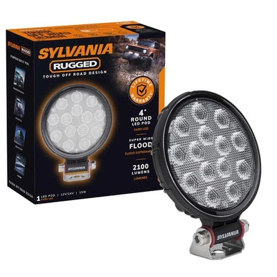 SYLVANIA Rugged 4” LED Round Pod Floodlight – Off-Road Truck & ATV (1 Light) - Image 1 of 4