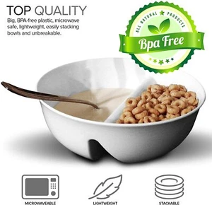 Tazón de cereal antisobgy Just Crunch - mantiene el cereal fresco y crujiente - rojo - Imagen 1 de 6