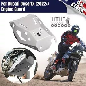 For Ducati Desert X 2022-2024 Steel Engine Base Chassis Guard Cover Protection - Foto 1 di 9