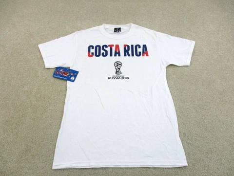 Costa Rica Shirt Adult Small White Red 2018 Fifa World Cup Soccer Futbol Mens * Cover
