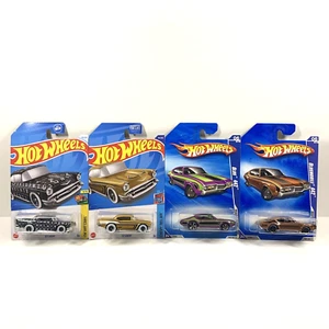Mattel Hot Wheels Lot Of 4 Toy Cars: 2 Oldsmobile 442 & ‘57 Chevy - Ages 3+ - Picture 1 of 24