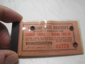1952-53 LSU Athletic Association libro de entradas para estudiantes con entradas Bob Pettit Final4 - Imagen 1 de 9
