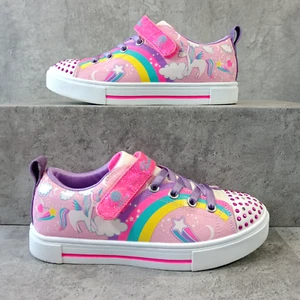 Skechers Twinkle Toes Iluminar Niñas Reino Unido Talla 2 Entrenadores Niños Zapatos Rosa - Imagen 1 de 14