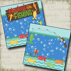 ENGANCHADO A LA PESCA - NPM - 2 páginas de álbum de recortes prefabricadas - diseño EZ 2533 - Imagen 1 de 4
