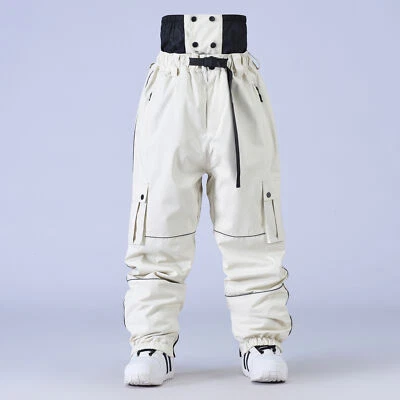 Pantalones Sueltos Snowboard Esquí Pantalones A Prueba de Viento Impermeable Cálido y Transpirable Unisex Foto 1 de 4