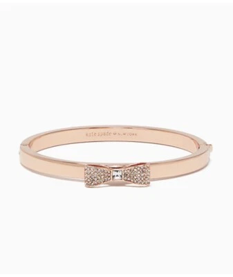 🌸NUEVO CON ETIQUETAS Brazalete Kate Spade Ready Set Arco Pave O0RU1567 Transparente/Oro Rosa Foto 1 de 4