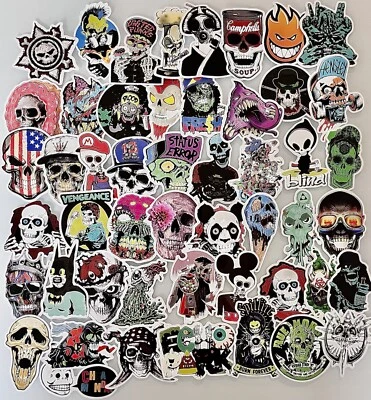 Stickerbomb 50 Totenkopf Lustig Horror Aufkleber Sticker Set Auto Laptop - Bild 1 von 4