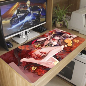 Anime Genshin Impact Hutao Keyboard Mouse Pad Gaming Desk Playmat Mouse Mat Y01 - Picture 1 of 4
