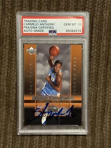 Carmelo Anthony Signed 2004 Rookie Card Upper Deck PSA GEM MINT 10 AUTOGRAPH - Picture 1 of 4