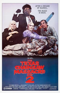 AA5459 The Texas Chainsaw Massacre 2 Film 1986 Vintage Movie Poster 11x17 - Picture 1 of 9