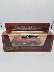 Matchbox Models of Yesteryear Y-6 1920 Rolls Royce Fire Engine NEW Vintage 1:48 - Picture 1 of 7