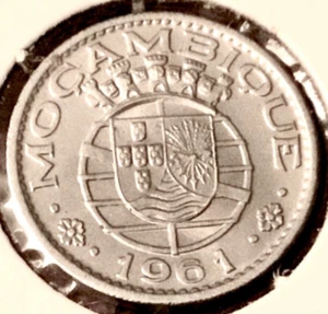 1961 Mozambique 20 Centavos KM #85 Brass ?Plated? - Picture 1 of 2