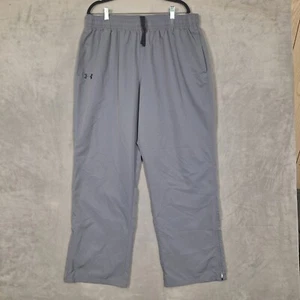 Under Armour Pants Mens 2XL Gray Mesh Lined Ankle Zip Gym Workout - Picture 1 of 10