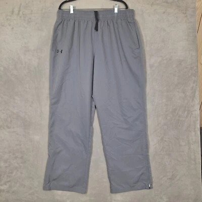 Pantalones Under Armour Para Hombre 2XL Gris Malla Forrados Tobillo Cremallera Gimnasio Entrenamiento Foto 1 de 4