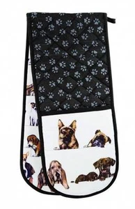 Guante doble horno de algodón Ashdene Australia raza perro Scallywags Pug Chihuahua - Imagen 1 de 1