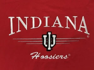 VTG. INDIANA HOOSIERS EMBROIDERED -T-SHIRT-XL-RARE - Picture 1 of 6