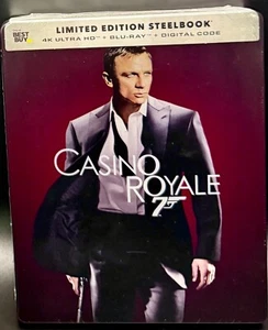 CASINO ROYALE (JAMES BOND 007) - BEST BUY 4K UHD BLURAY STEELBOOK *SEALED* - Picture 1 of 16