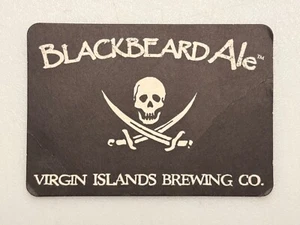 Blackbeard Ale Virgin Islands Brewing Co Cardboard Drink Coaster Postcard Back - Picture 1 of 3