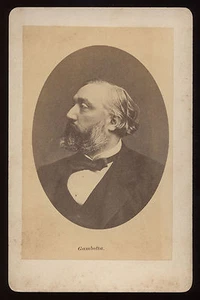 Leon Gambetta French president/statesman cabinet card Prussian War  - Picture 1 of 1