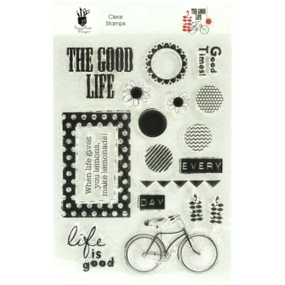 Juego de estampillas acrílicas transparentes The Good Life de Fancy Pants Designs 1652 ¡NUEVO! Bicicleta Foto 1 de 2