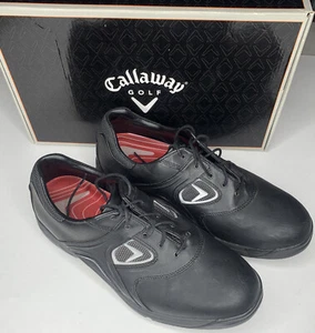 Callaway Mens 11.5 CG Sport Golf Shoes Cleats Black M224-14 - Picture 1 of 4