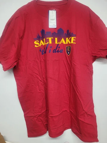 Real Salt Lake T-Shirt, MLS Soccer, 2XL, RED, Unisex, New in package Cover