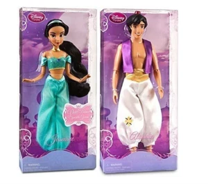 Disney Store Official Aladdin & Princess Jasmine Classic Doll set of 2 - 30cm - Picture 1 of 1