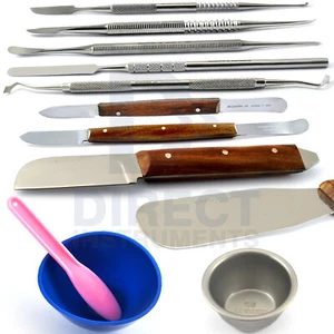 Dental Laboratory Technician Waxing Modelling Carvers Cement Mixing Spatula Bowl - Picture 1 of 14