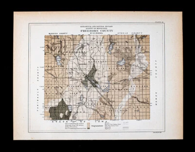 1901 Winchell Minnesota Geological Map Freeborn County Albert Lea Geology MN - Image 1 of 3
