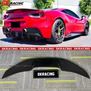 Fits 2016-2019 Ferrari 488 GTB Carbon Fiber Car Rear Spoiler Lip Wing Body kits - Picture 1 of 18