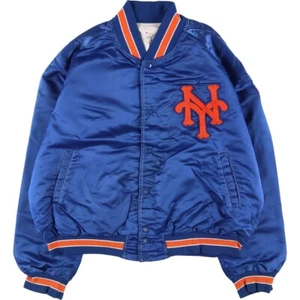 70s~ PYRAMID MLB New York Mets Nylon Stadium Jacket Award Jacket Made in USA... - Picture 1 of 22