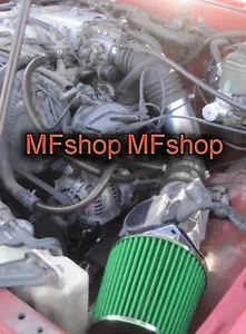 Black Green For 1988-1995 Toyota 4Runner 3.0L V6 Air Intake System Kit + Filter - Picture 1 of 1