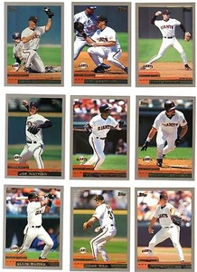 2000 TOPPS San Francisco Giants JUEGO DE EQUIPO Barry Bonds Kent Ortiz Burks Nen 16 - Imagen 1 de 1