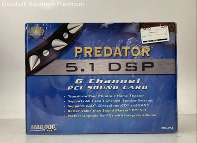 Mad Dog Predator MD-PS6 5.1 DSP PCI Sound Card - New - Image 1 of 4