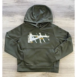 Nike Therma Fit Hoodie Boys Youth Pullover Sweatshirt Hoodie Size 6-7 Years 7 - Picture 1 of 5