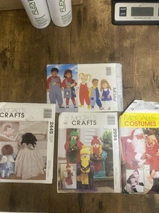 McCall's Craft and Costume Patterns Lot Of 4 Mixed Lot - Picture 1 of 6