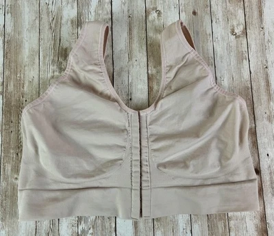 Just My Size Bra Womens 4X Nude Front Close Wireless Comfort Support JMS 1274 - Image 1 of 4