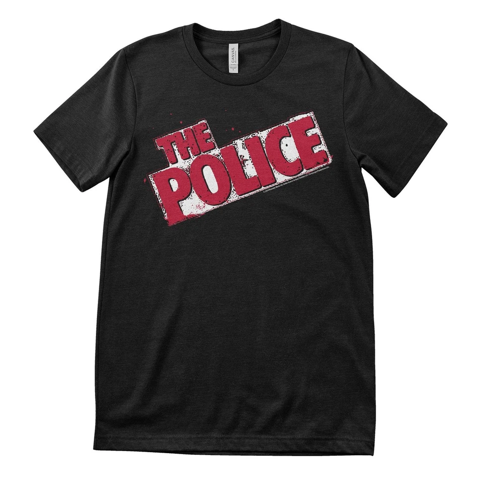 Officially Licensed The Police - Distressed Logo Mens T-Shirt - Image 1 of 1