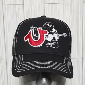 Cappello camionista vera religione Buddha e ferro di cavallo regolabile berretto snapback nero nuovo - Foto 1 di 11