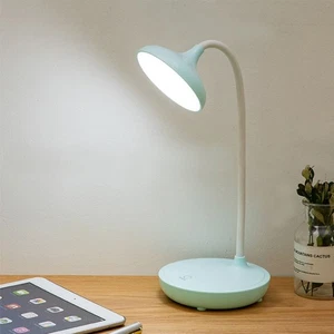 20 LED Flexible Touch Desk Light Bedside Reading Lamp Dimmable USB Rechargeable - Picture 1 of 17