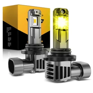 AUXBEAM 3000K Yellow 9006 HB4 LED Headlight Kit Fog Light/Low Beam Bulbs Fanless - Picture 1 of 12