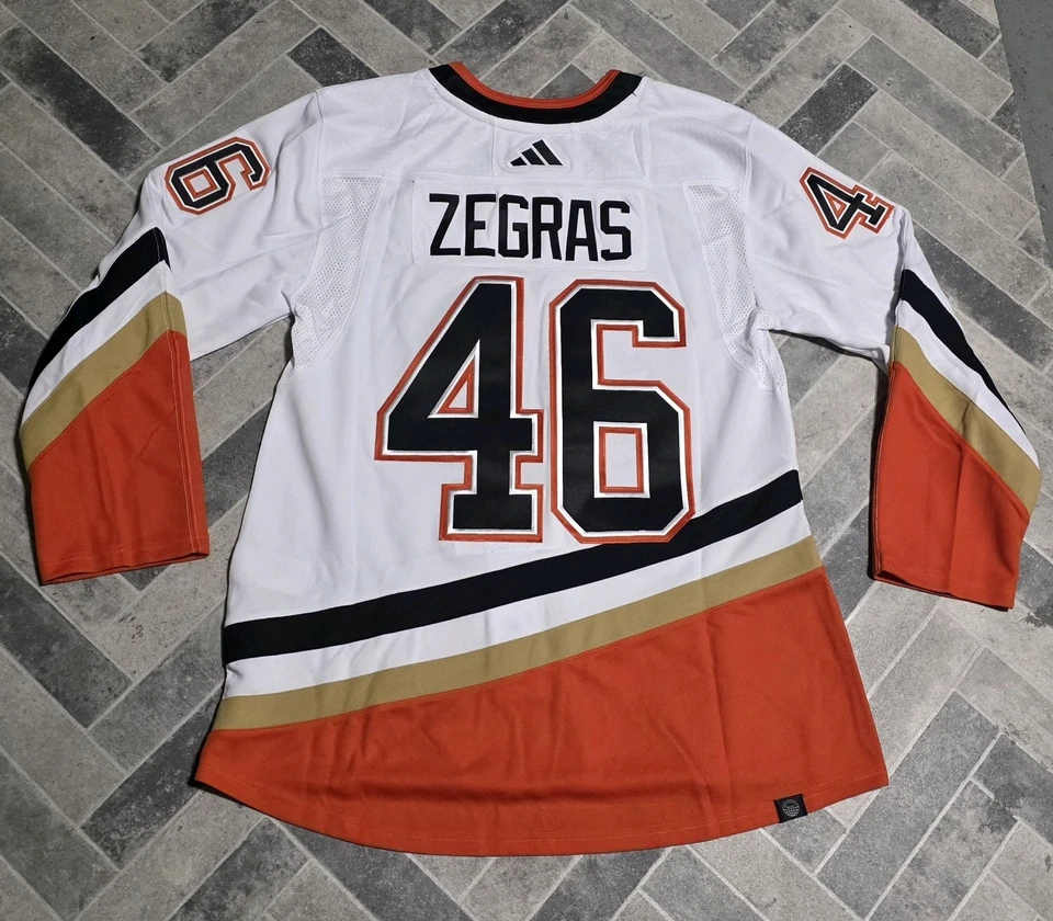 Trevor Zegras Anaheim Ducks NHL Adidas Authentic Reverse Retro 2.0 Jersey 52