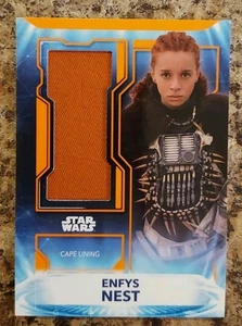 2021 Topps Star Wars Battle Plans Relic Enfys Nest Cape Lining Orange FR-EN 6/50 - Picture 1 of 2