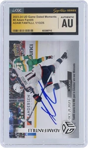 Adam Fantilli Blue Jackets Signed 2023-24 Upper Deck #8 #/1199 CGC Rookie Card - Picture 1 of 4