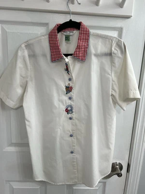 Camisa Sharon Young Bordada Mezcla de Algodón Damas Talla 2 Usada en Excelente Condición ENVÍO GRATIS Foto 1 de 4