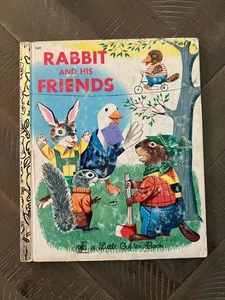 1974 LITTLE GOLDEN BOOK Rabbit And His Friends #169 49c 3rd Printing - Imagen 1 de 10