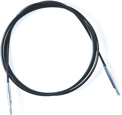 -  Acciaio Inox Nero/Argento 360° Cavo Girevole Intercambiabile per Ago Da 40Cm  - Immagine 1 di 4