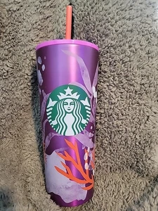 Starbucks TUMBLER Collection Venti 24 oz Under The Sea 3D Waves In Motion NWOB - Bild 1 von 2