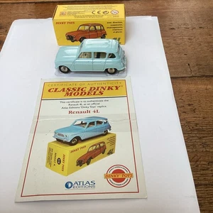 ATLAS DINKY 518 RENAULT 4L LIGHT BLUE MINT BOXED - Picture 1 of 6
